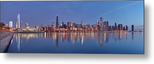 Architecture Metal Print featuring the photograph Chicago City Skyline #3 by Georgia Clare