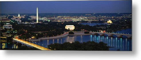 Photography Metal Print featuring the photograph High Angle View Of A City, Washington by Panoramic Images