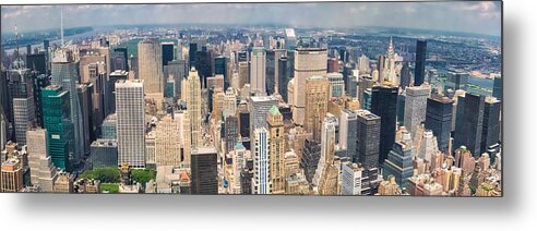 Empire State Building Metal Print featuring the photograph A Cloudy Day in New York City  by Lars Lentz