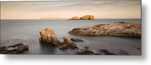Sheep Island Metal Print featuring the photograph Ballintoy Bay by Nigel R Bell