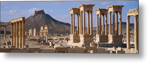Photography Metal Print featuring the photograph Colonnades On An Arid Landscape by Panoramic Images