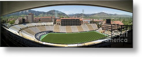 Colorado Metal Print featuring the digital art Colorado University Stadium by Jon Munson II
