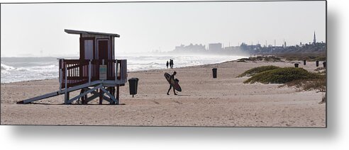 Beach Metal Print featuring the photograph Done Surfing by Ed Gleichman