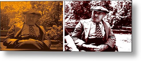 Woman Metal Print featuring the photograph Elderly Gentleman a study by Cathy Anderson