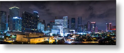 Houston House Metal Print featuring the photograph Houston City Lights by David Morefield