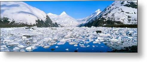 Photography Metal Print featuring the photograph Icebergs In Portage Lake And Portage by Panoramic Images