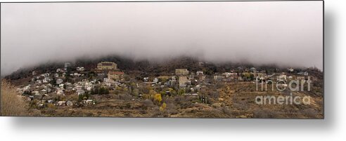 Jerome Metal Print featuring the photograph Jerome Arizona beneath the clouds by Ron Chilston