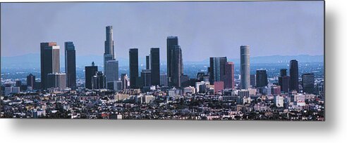 Landscape Metal Print featuring the photograph Los Angeles Skyline by Helaine Cummins