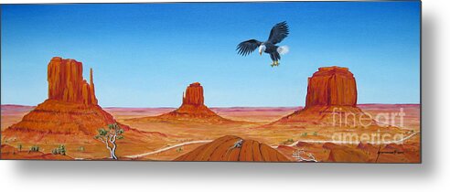 Monument Valley Metal Print featuring the painting Monument Valley by Jerome Stumphauzer