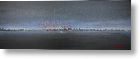 Prints Metal Print featuring the painting New Year New York 2013 by Jack Diamond