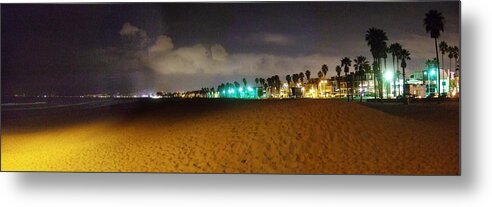 Beach Metal Print featuring the photograph Night at the Beach by Steve Ondrus