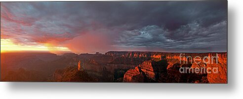 North America Metal Print featuring the photograph Panorama North Rim Grand Canyon National Park Arizona by Dave Welling