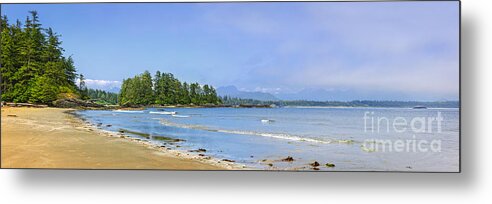 Pacific Metal Print featuring the photograph Panorama of Pacific coast on Vancouver Island by Elena Elisseeva
