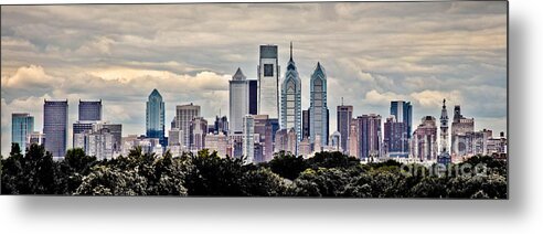 Philadelphia Metal Print featuring the photograph Philly in the Clouds by Stacey Granger