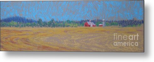 Landscape Metal Print featuring the painting Red Yellow Blue by Suzanne McKay