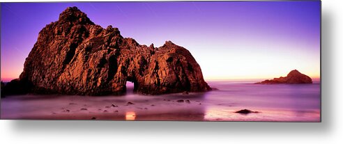 Photography Metal Print featuring the photograph Rock Formations On The Beach, Pfeiffer by Panoramic Images