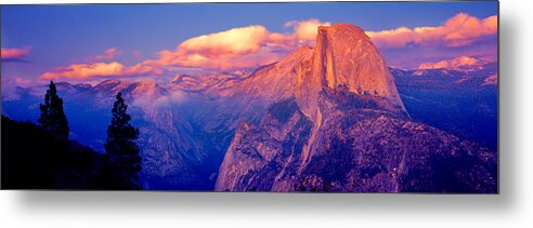 Photography Metal Print featuring the photograph Sunlight Falling On A Mountain, Half by Panoramic Images