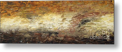 Terra Metal Print featuring the painting Terra by Nadine Rippelmeyer