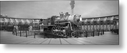 Transportation Metal Print featuring the photograph The Turntable and Roundhouse by Mike McGlothlen