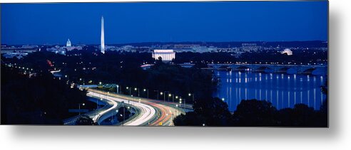 Photography Metal Print featuring the photograph Traffic On The Road, Washington by Panoramic Images
