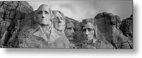 Photography Metal Print featuring the photograph Usa, South Dakota, Mount Rushmore, Low by Panoramic Images