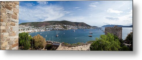 Photography Metal Print featuring the photograph View Of A Harbor From A Castle, St by Panoramic Images