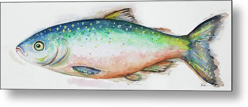 Watercolor Fish I Metal Print