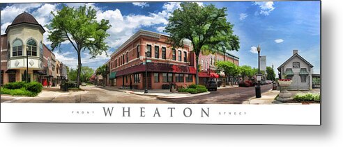 Wheaton Metal Print featuring the painting Wheaton Front Street Panorama Poster by Christopher Arndt