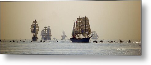 Sail Boat Metal Print featuring the photograph  Colossal Vessels by Maria Nesbit