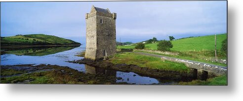 Architectural Heritage Metal Print featuring the photograph Rockfleet Castle, Clew Bay, Co Mayo #1 by The Irish Image Collection 