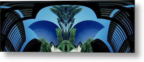 Abstract Metal Print featuring the photograph Blue Arches by Paul W Faust - Impressions of Light
