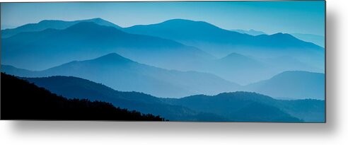 Asheville Metal Print featuring the photograph Blue Ridges Panoramic by Joye Ardyn Durham
