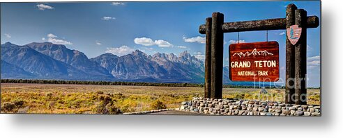 Grand Teton National Park Metal Print featuring the photograph Entrance to Grand Tetons by Sue Karski