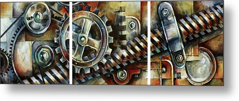 Mechanical Metal Print featuring the painting ' Harmony' by Michael Lang