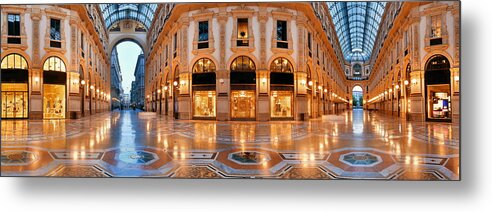 Milan Metal Print featuring the photograph Galleria Vittorio Emanuele II interior #2 by Songquan Deng