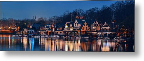 Philadelphia Metal Print featuring the photograph Boathouse Row by Songquan Deng