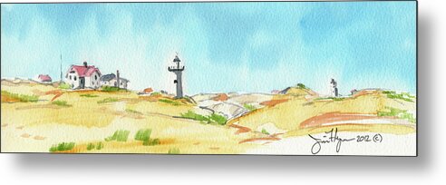 Cape Cod Metal Print featuring the painting Cape Cod Lighthouse by James Flynn