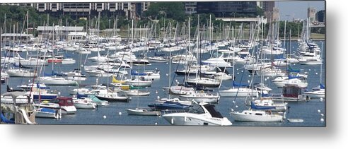 Chicago Metal Print featuring the photograph City Boats II by Anna Villarreal Garbis