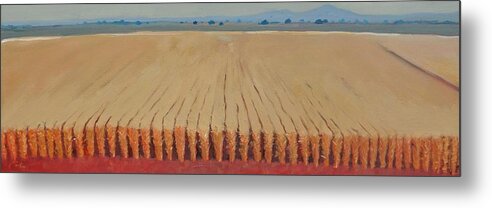 Agriculture Metal Print featuring the painting Corn Field by Gary Coleman