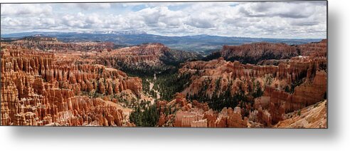 Panorama Metal Print featuring the photograph Hoodoos at Bryce Canyon by Georgette Grossman