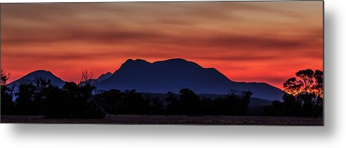 Sunset Metal Print featuring the photograph Mount Trio Sunset by Robert Caddy