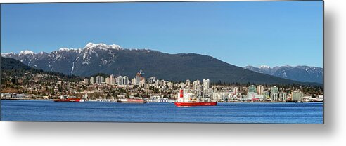North Vancouver Metal Print featuring the photograph North Vancouver and Mount Seymour by Michael Russell