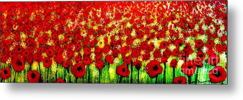 Poppy Metal Print featuring the painting Poppies by Tim Townsend