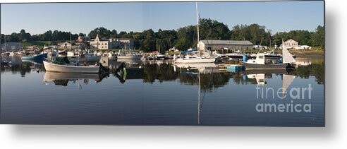 Boat Metal Print featuring the photograph Reflections on Yarmouth Harbor by David Bishop