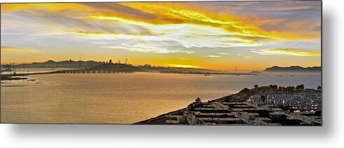 San Francisco Bay Metal Print featuring the photograph Sunset Bay by Kelley King