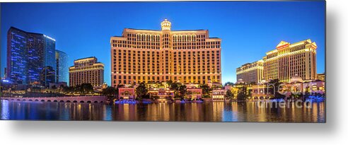 Travel Destinations Metal Print featuring the photograph The Bellagio Hotel Las Vegas, Nevada. by Sv