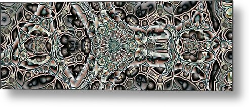 Abstract Metal Print featuring the digital art Torn Patterns by Ron Bissett