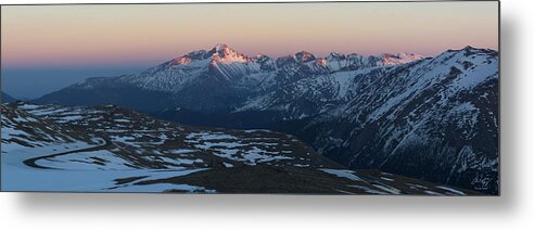 Trail Metal Print featuring the photograph Trail Ridge Road Sunset Panorama by Aaron Spong