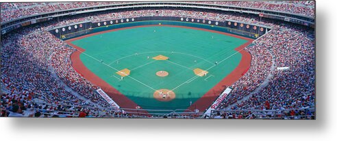 Photography Metal Print featuring the photograph Veteran Stadium, Phyllis V. Astros by Panoramic Images