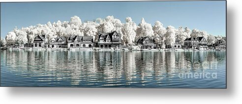 Boathouse Metal Print featuring the photograph Boathouse Row Infrared by Stacey Granger